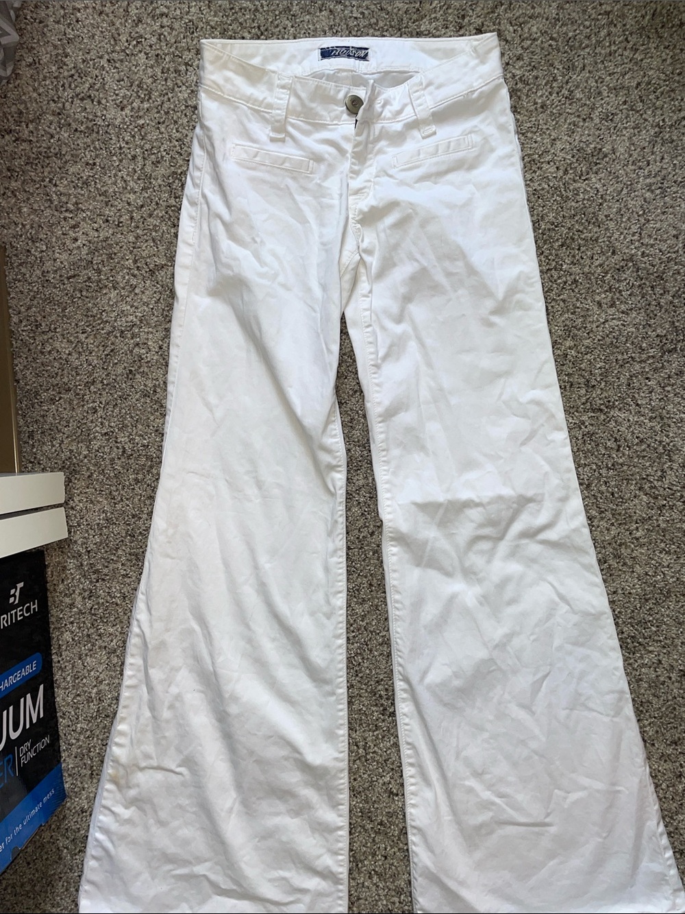 Hudson Jeans White Wide-Leg Flare Denim sz 24